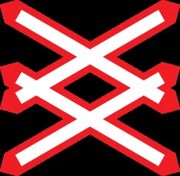 Warning for a railroad crossing with more than 1 railway.
