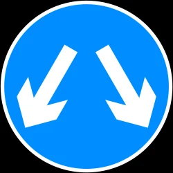 Passing left or right mandatory.