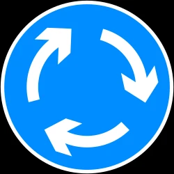 Mandatory direction of the roundabout.