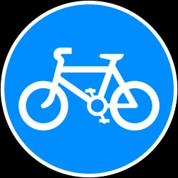 Mandatory path for cyclists.