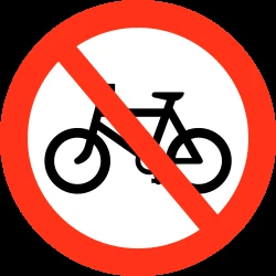 Cyclists prohibited.