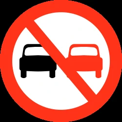 Overtaking prohibited.