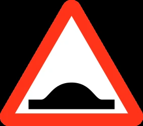 Warning for a speed bump.