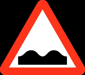 Warning for a bad road surface.