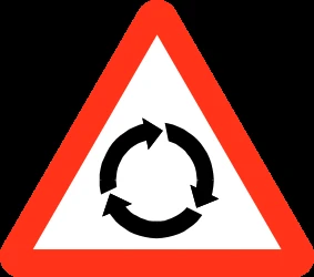 Warning for a roundabout.