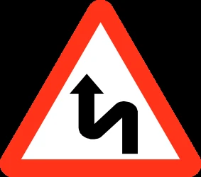 Warning for a double curve, first left then right.