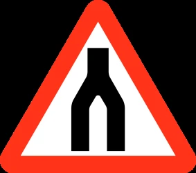 Warning for two roads that merge.