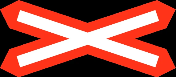 Warning for a railroad crossing with 1 railway.