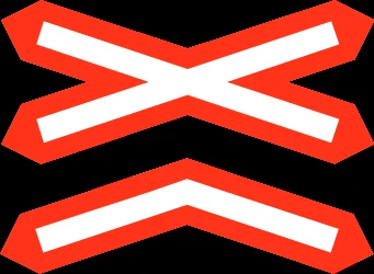 Warning for a railroad crossing with more than 1 railway.