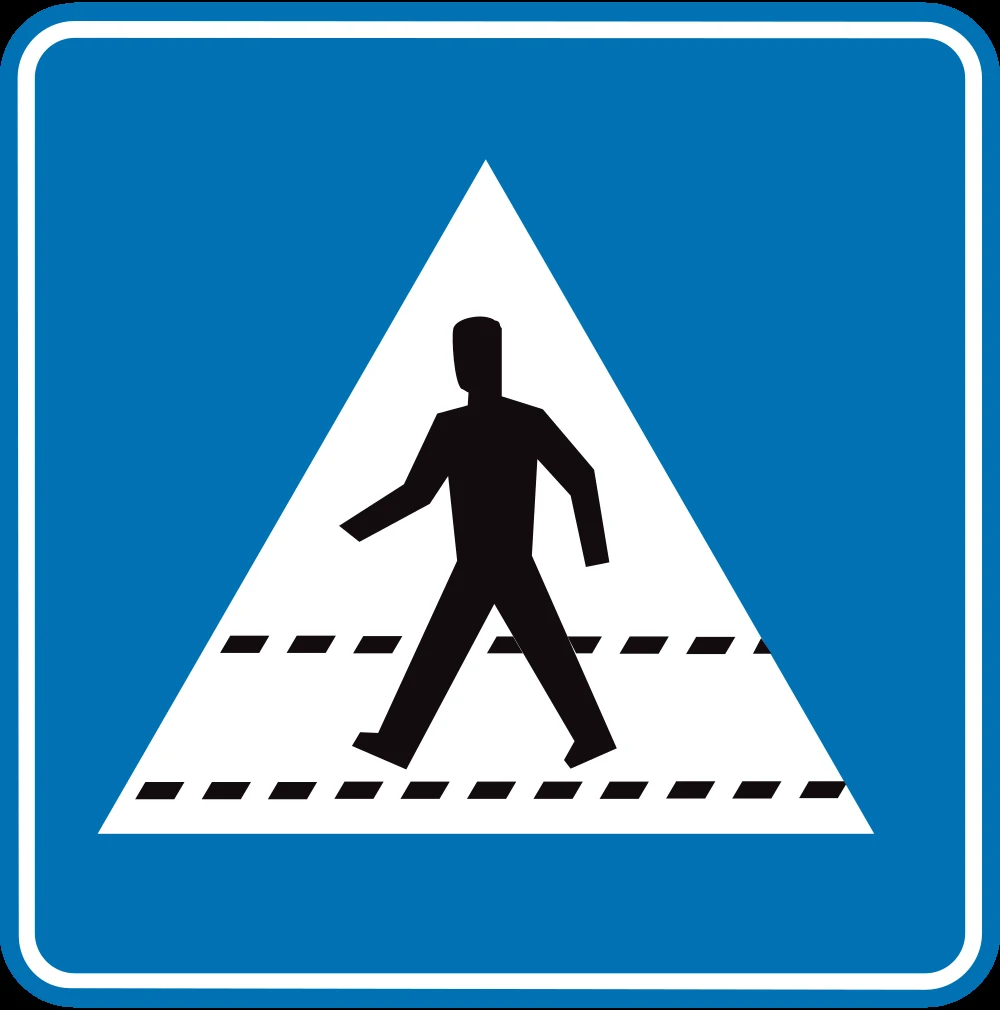 Crossing for pedestrians.