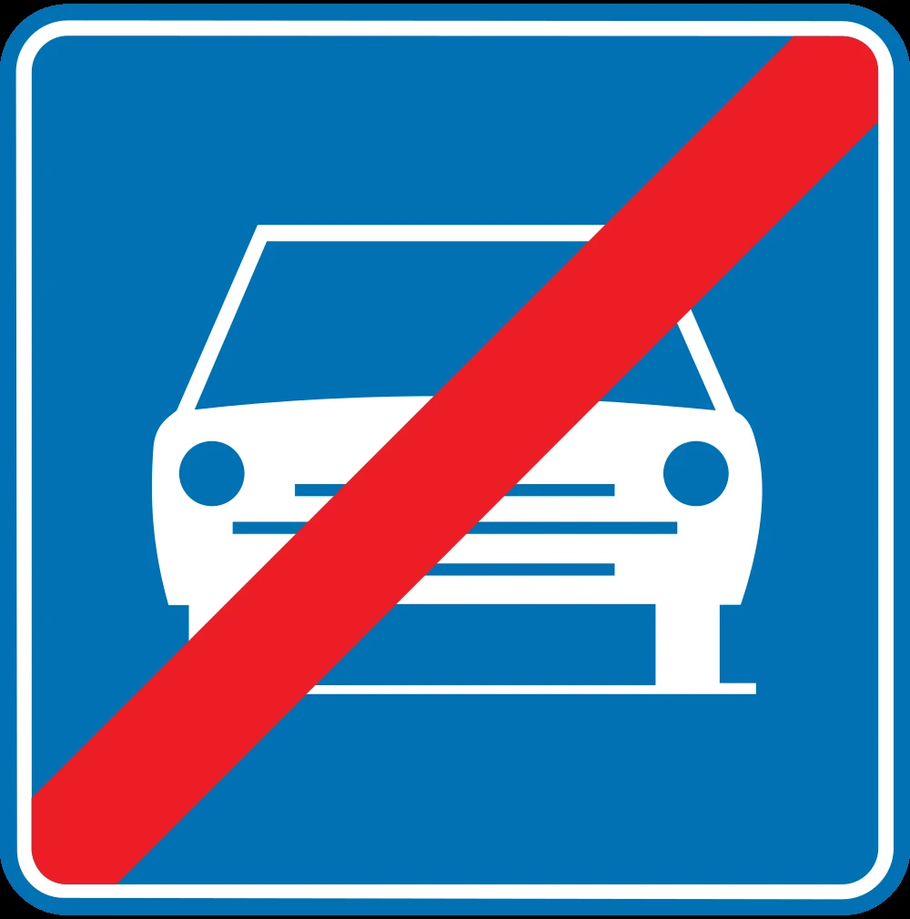 End of the expressway.
