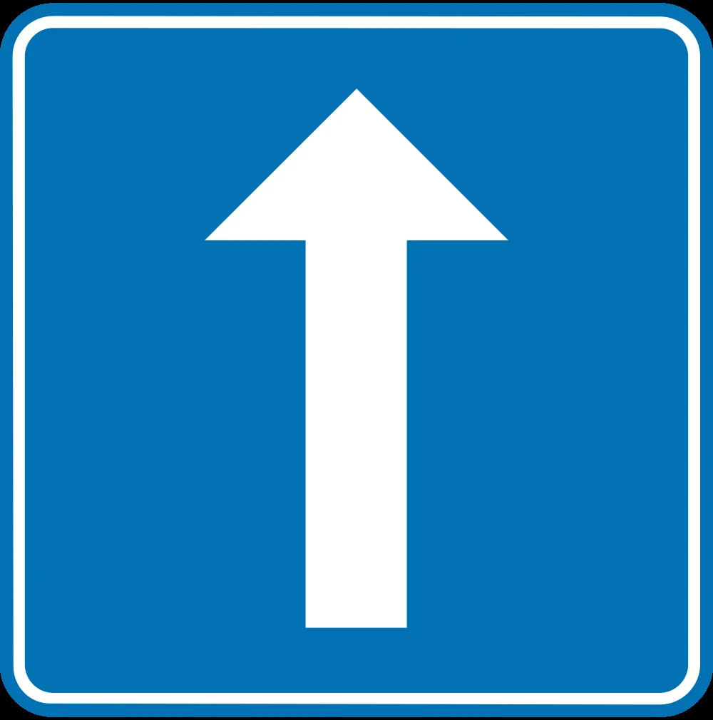 Road with one-way traffic.