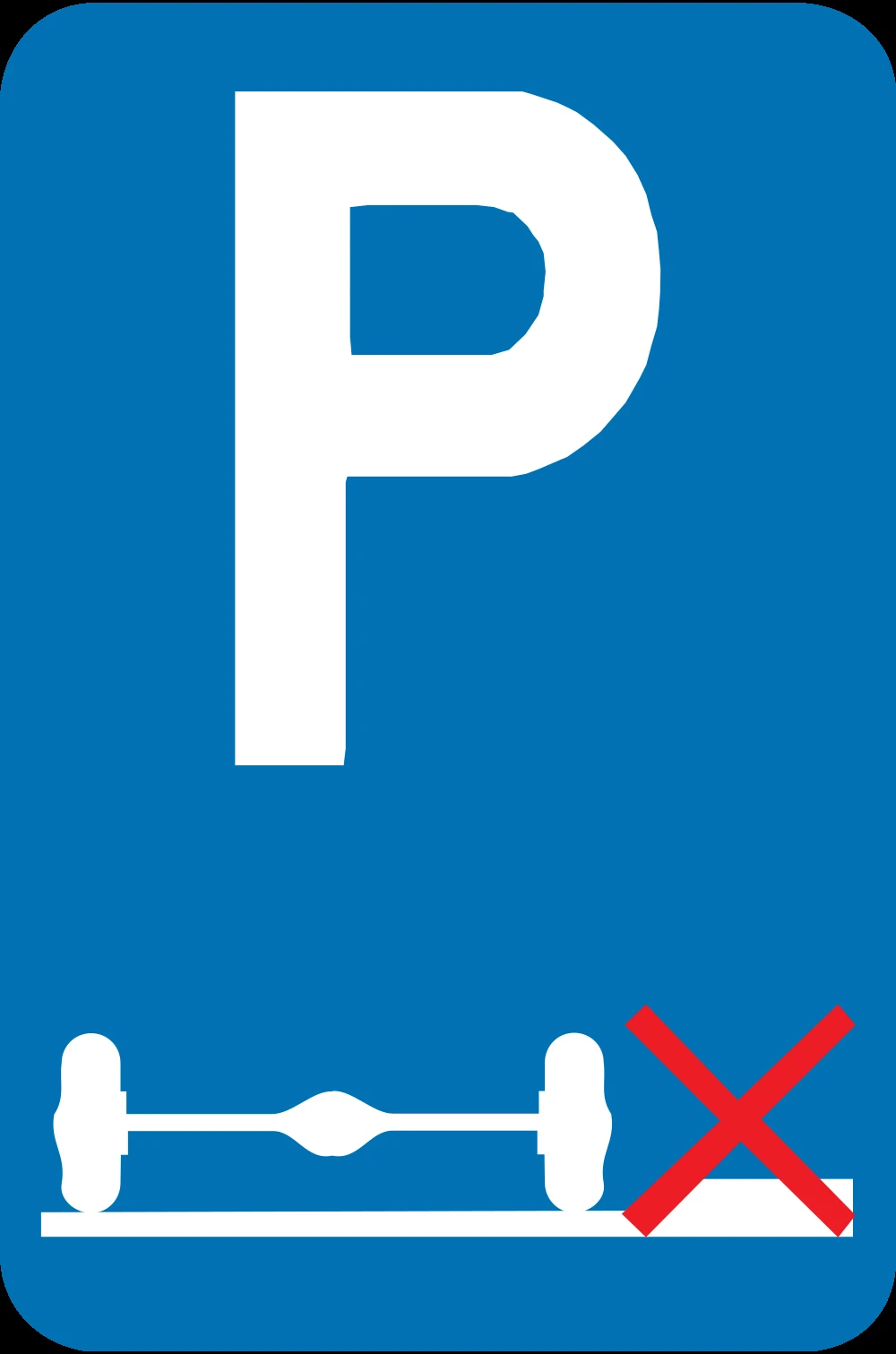 Parking only allowed on the road.