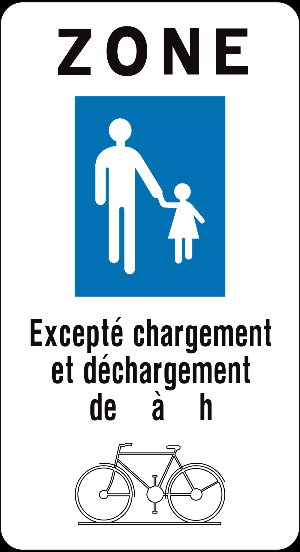Begin of a zone for pedestrians.