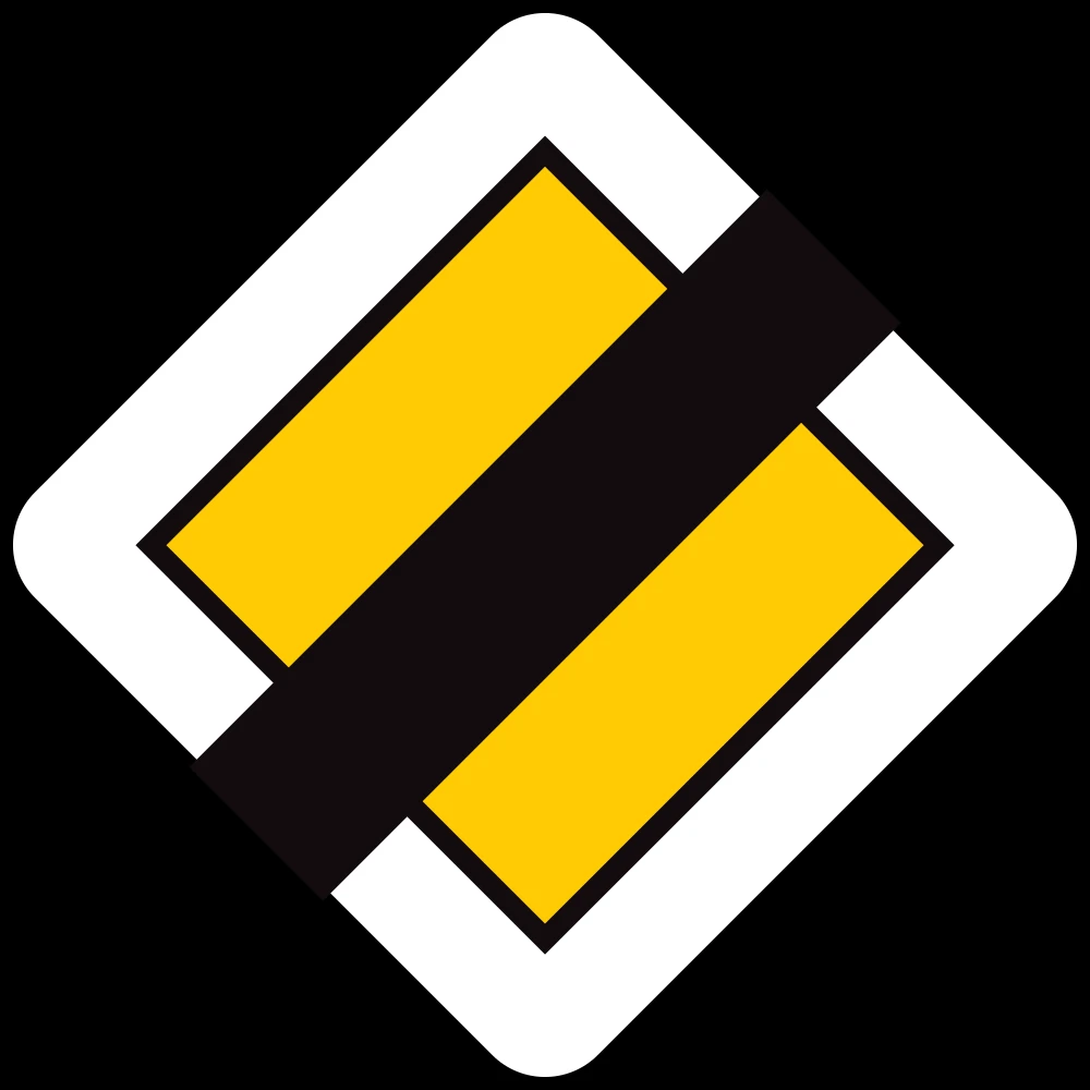 End of the priority road.