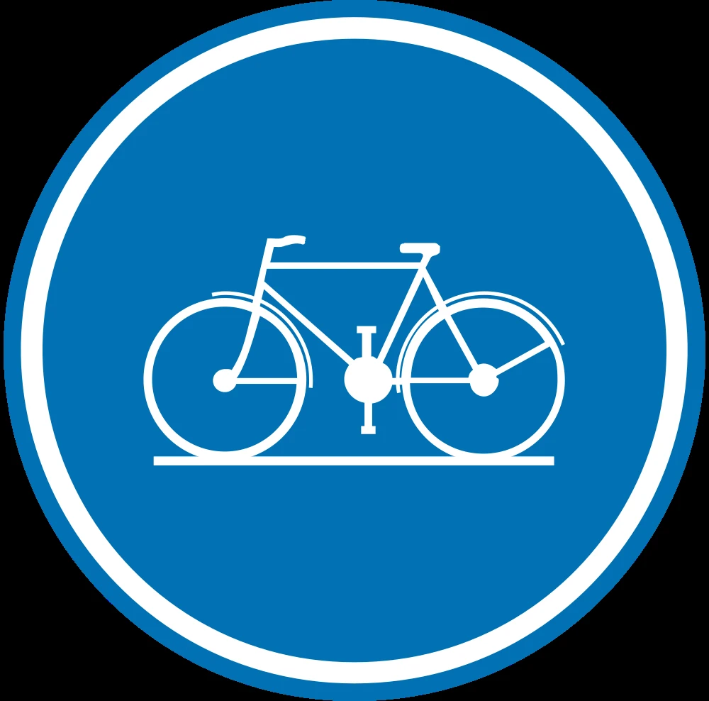 Mandatory path for cyclists.