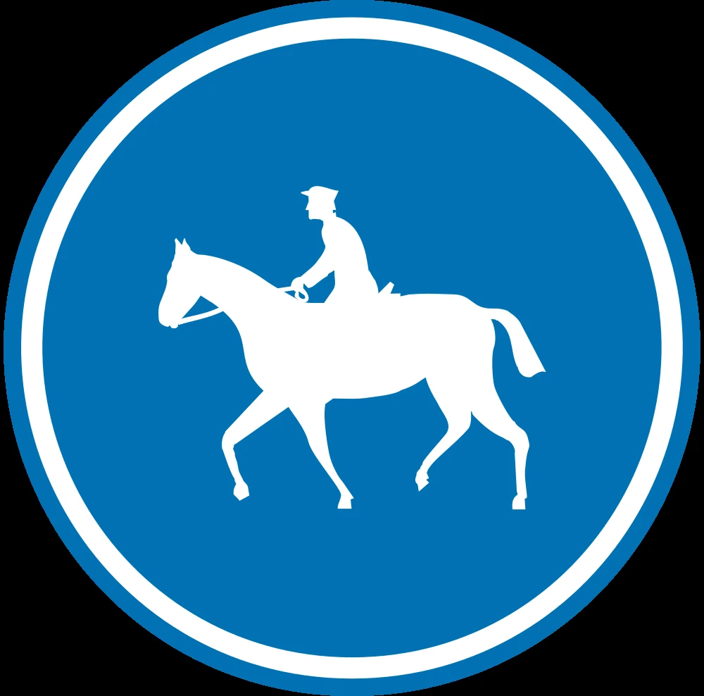 Mandatory path for equestrians.