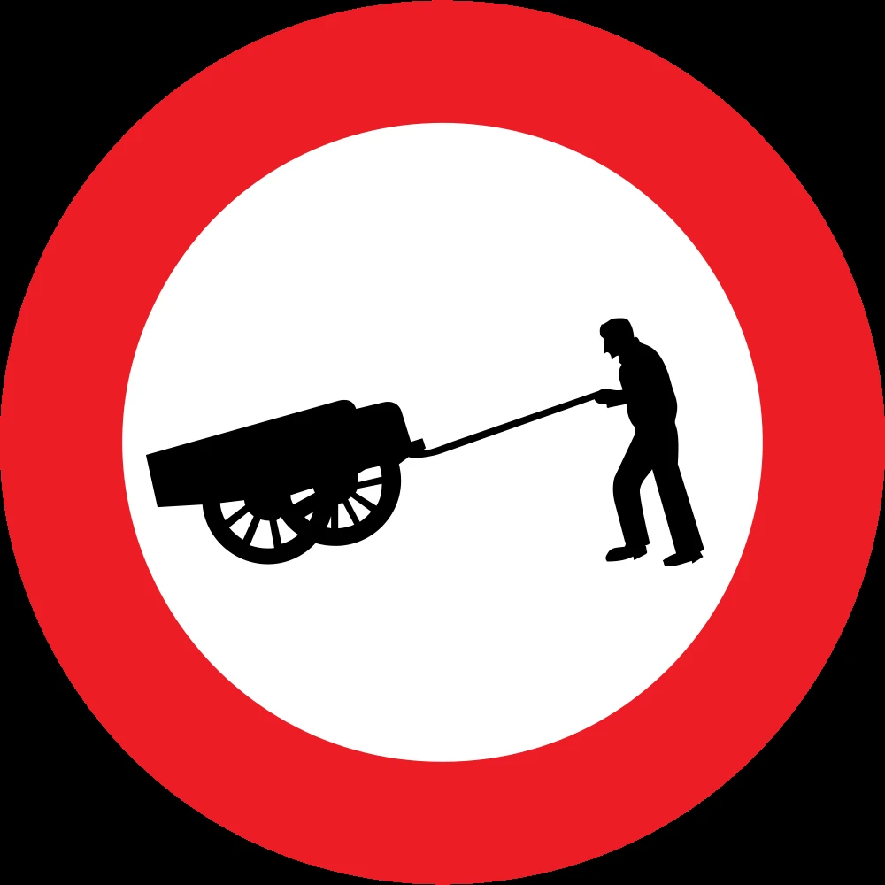 Handcarts prohibited.