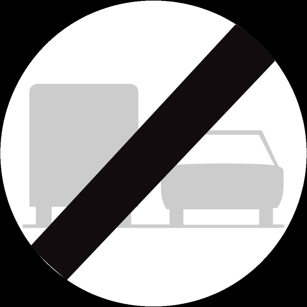End of the overtaking prohibition for trucks.