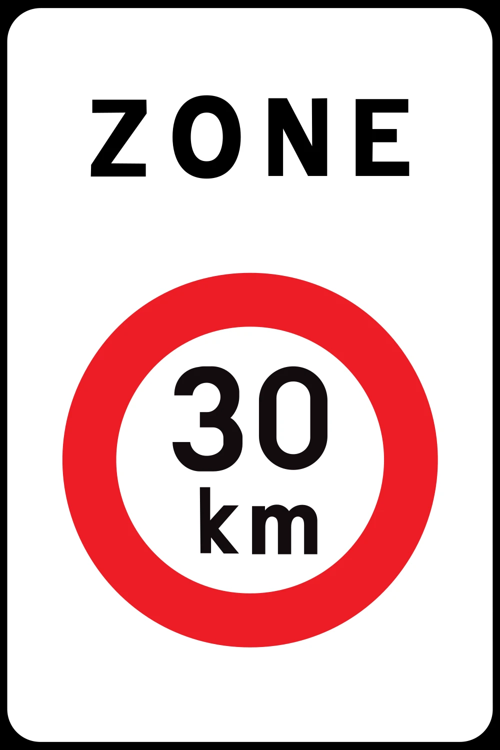 Begin of a zone with speed limit.
