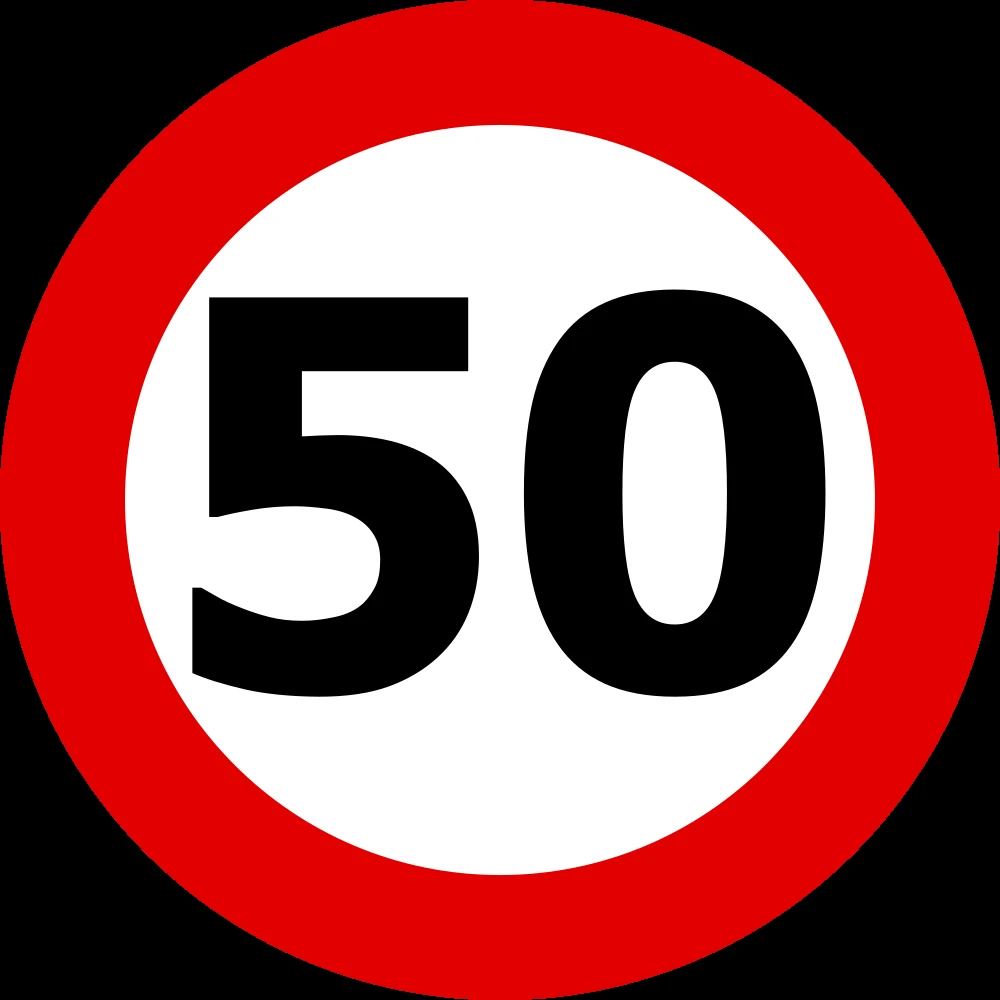 Begin of a speed limit.