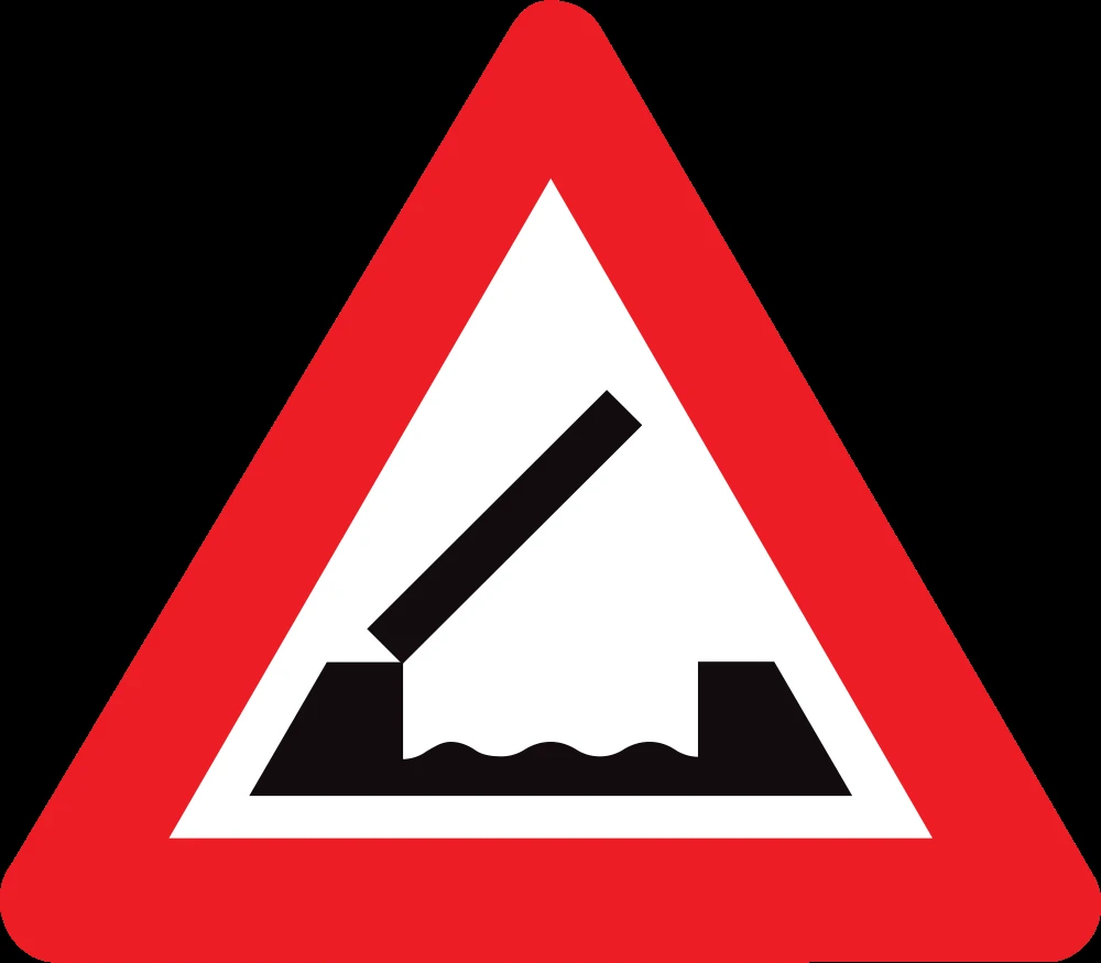 Warning for a movable bridge.
