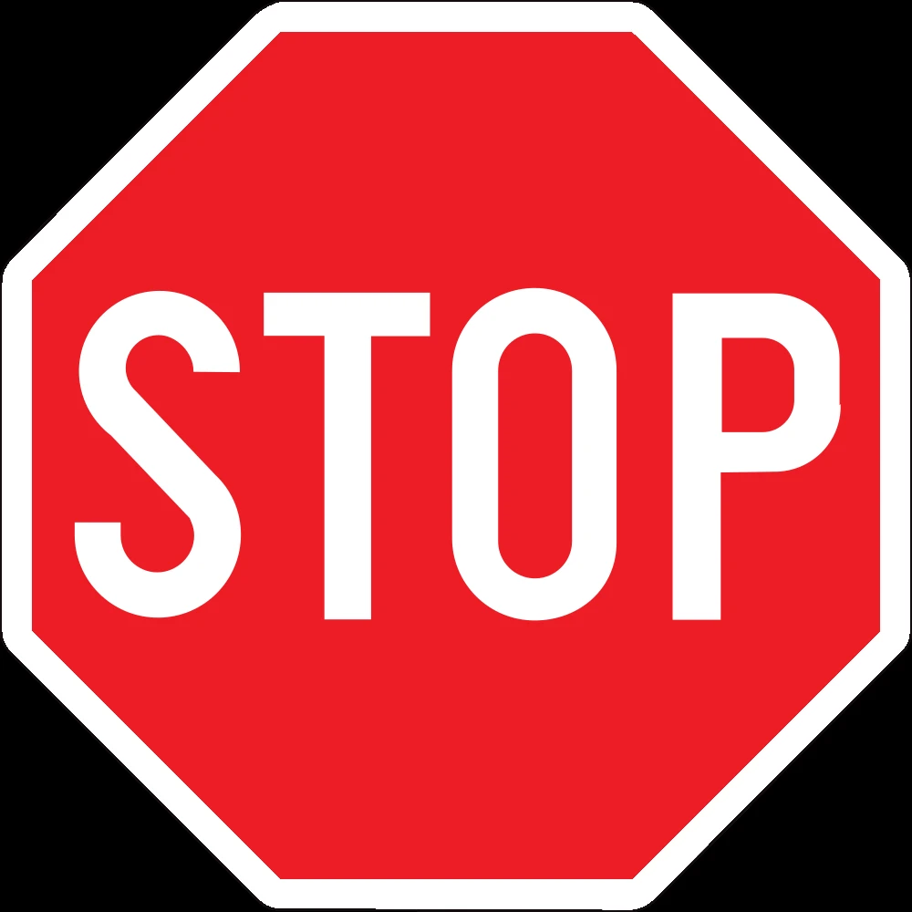 Stop and give way to all drivers.