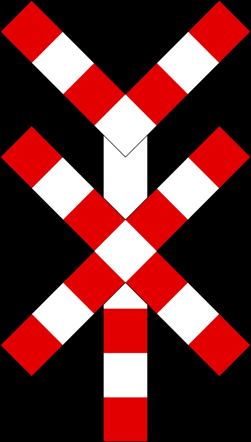 Warning for a railroad crossing with more than 1 railway.