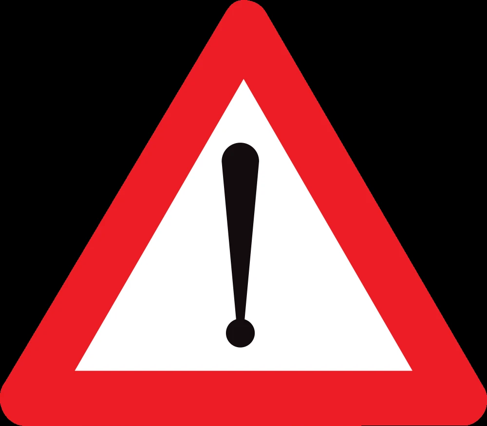 Warning for a danger with no specific traffic sign.