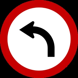 Turning left mandatory.