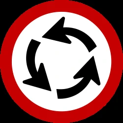 Mandatory direction of the roundabout.