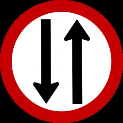 Road with two-way traffic.