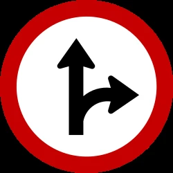 Driving straight ahead or turning right mandatory.