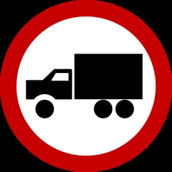 Mandatory lane for trucks.