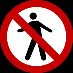 Pedestrians prohibited.