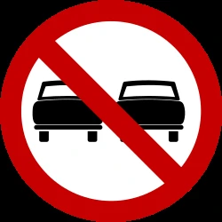 Overtaking prohibited.