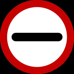 Entry prohibited (checkpoint).