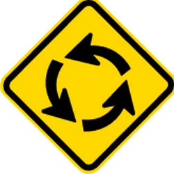 Warning for a roundabout.