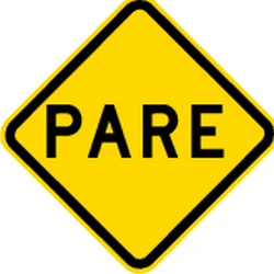 Stop and give way ahead.