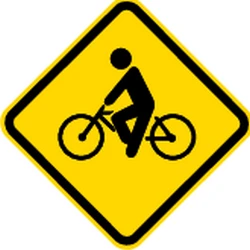 Warning for cyclists.