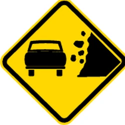 Warning for falling rocks.