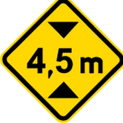 Warning for a limited height.