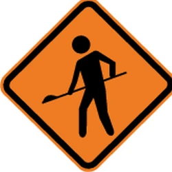 Warning for roadworks.