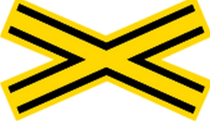 Warning for a railroad crossing with 1 railway.