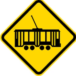 Warning for trams.