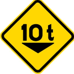 Warning for a limited weight.