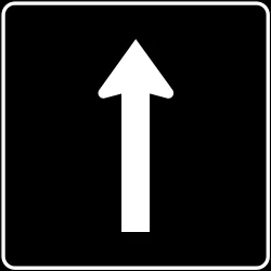 Road with one-way traffic.