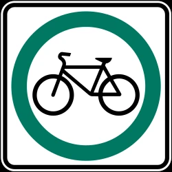 Mandatory path for cyclists.