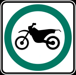 Mandatory path for mopeds.