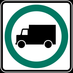 Mandatory lane for trucks.